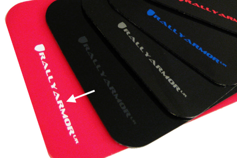 Rally Armor 12-18 Hyundai Veloster Red UR Mud Flap w/ White Logo Rally Armor Mud Flaps AXOPROS