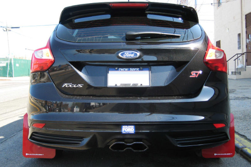 Rally Armor 12-19 Ford Focus ST / 16-19 RS Black Mud Flap w/Red Logo Rally Armor Mud Flaps AXOPROS