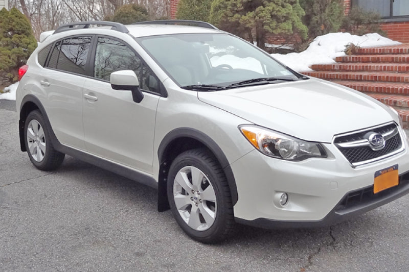 Rally Armor 13-17 Subaru Crosstrek XV Black Mud Flap w/Orange Logo Rally Armor Mud Flaps  AXOPROS