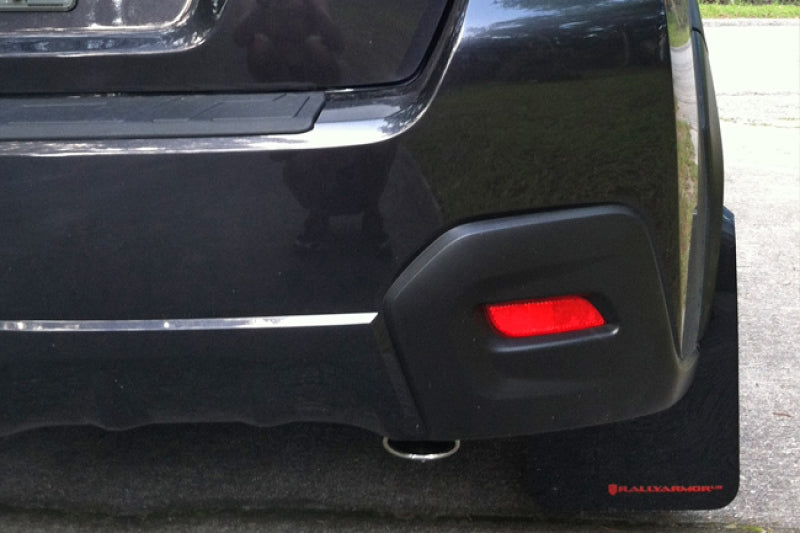 Rally Armor 13-17 Subaru Crosstrek XV Black UR Mud Flap w/Grey Logo Rally Armor Mud Flaps AXOPROS