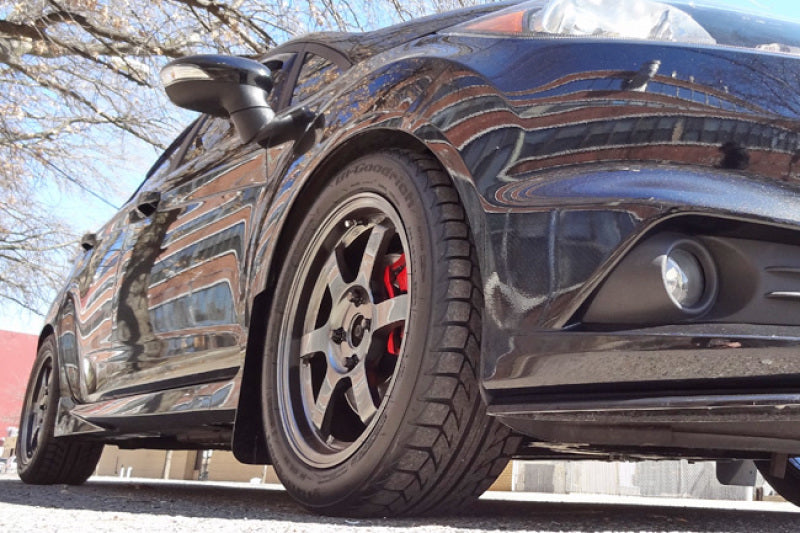 Rally Armor 13-19 Ford Fiesta ST Black UR Mud Flap w/Red Logo Rally Armor Mud Flaps AXOPROS
