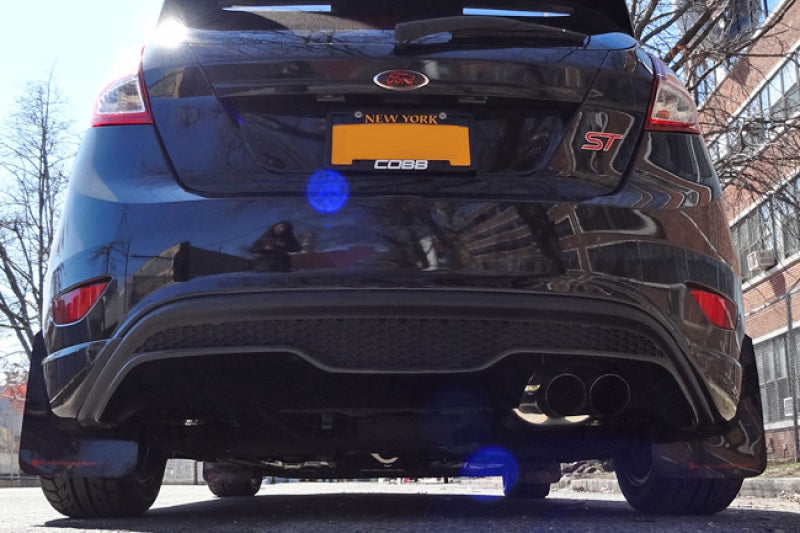 Rally Armor 13-19 Ford Fiesta ST Black UR Mud Flap w/Red Logo Rally Armor Mud Flaps AXOPROS
