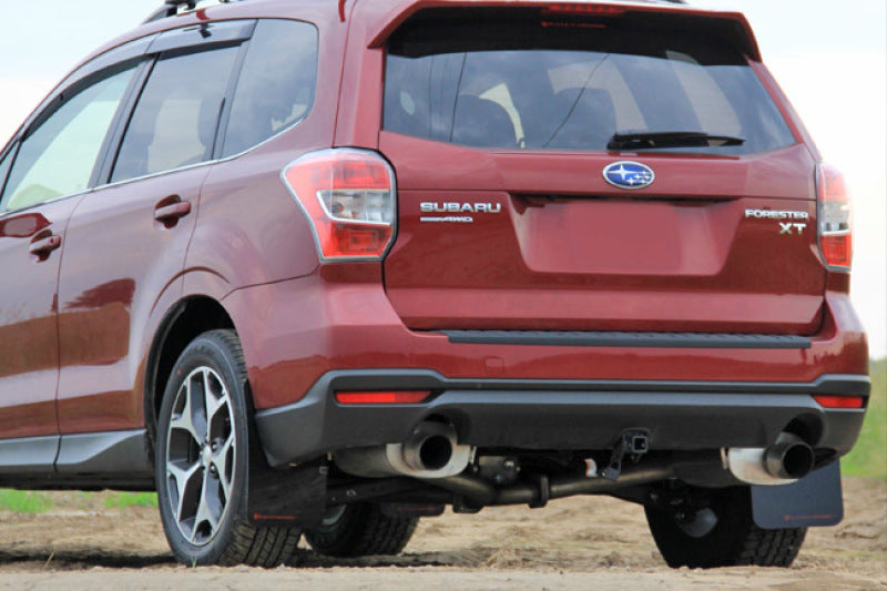 Rally Armor 14-18 Subaru Forester Black Mud Flap w/ Red Logo Rally Armor Mud Flaps AXOPROS
