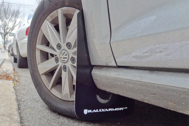 Rally Armor 15-21 MKVII VW Golf/GTI Black UR Mud Flap w/Blue Logo Rally Armor Mud Flaps AXOPROS