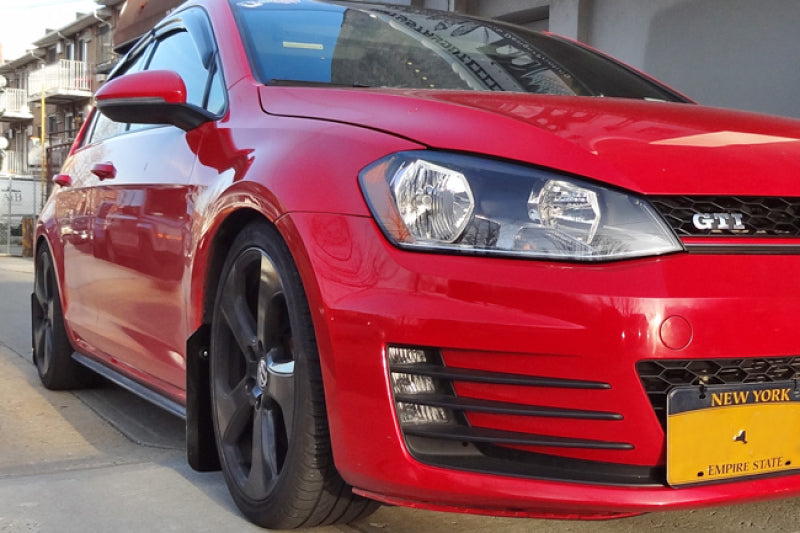 Rally Armor 15-21 MKVII VW Golf/GTI Red UR Mud Flap w/White Logo Rally Armor Mud Flaps AXOPROS