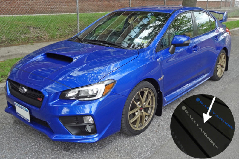 Rally Armor 15-21 Subaru WRX/STI Black UR Mud Flap w/Silver Logo Rally Armor Mud Flaps AXOPROS