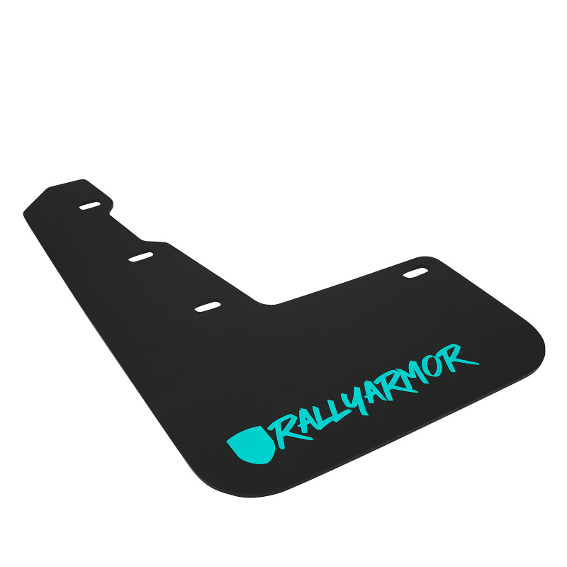Rally Armor 15-21 Subaru WRX/STI Black UR Mud Flap w/Teal Altered Font Logo Rally Armor Mud Flaps AXOPROS