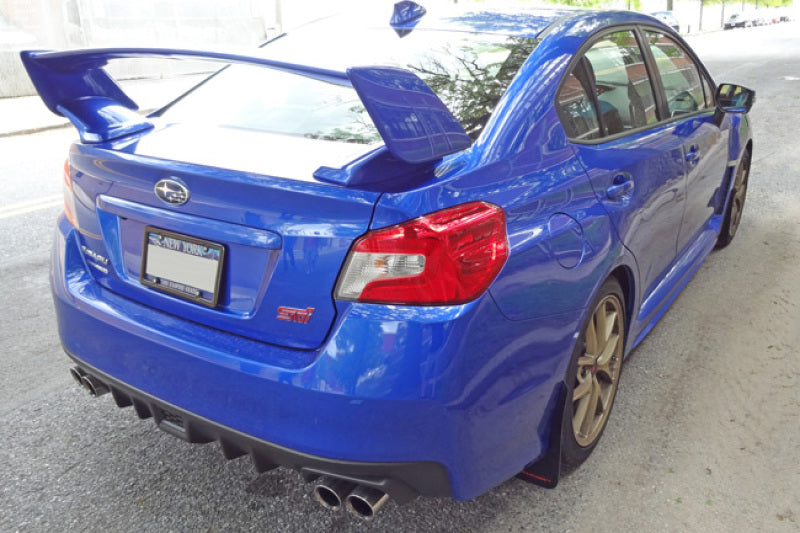 Rally Armor 15-21 Subaru WRX/STI Blue UR Mud Flap w/White Logo Rally Armor Mud Flaps  AXOPROS