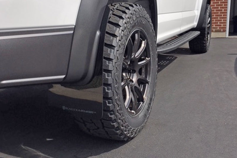 Rally Armor 17-20 Ford F-150 Raptor Gen 2 Black UR Mud Flap w/Dark Grey Logo Rally Armor Mud Flaps  AXOPROS