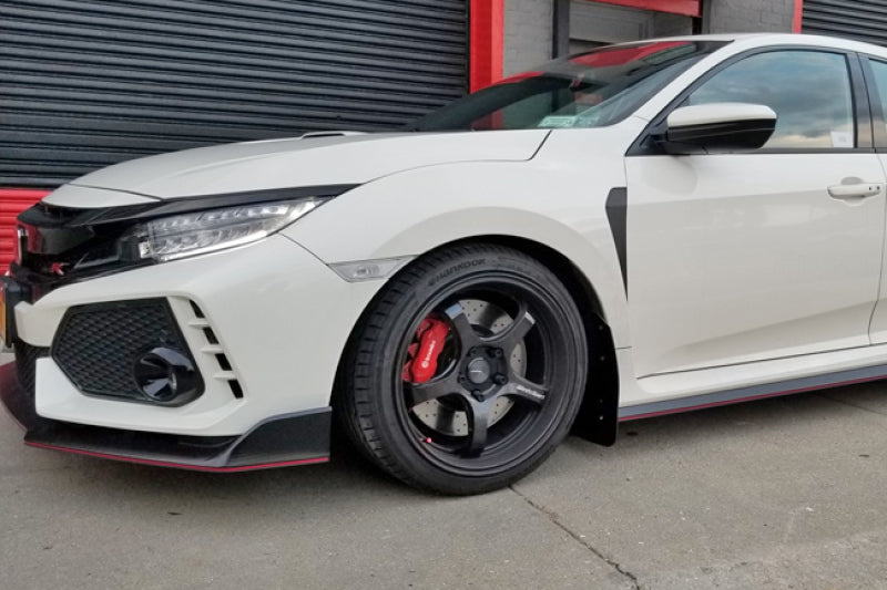 Rally Armor 17-22 Honda Civic Type R Red UR Mud Flap w/Black Logo Rally Armor Mud Flaps AXOPROS