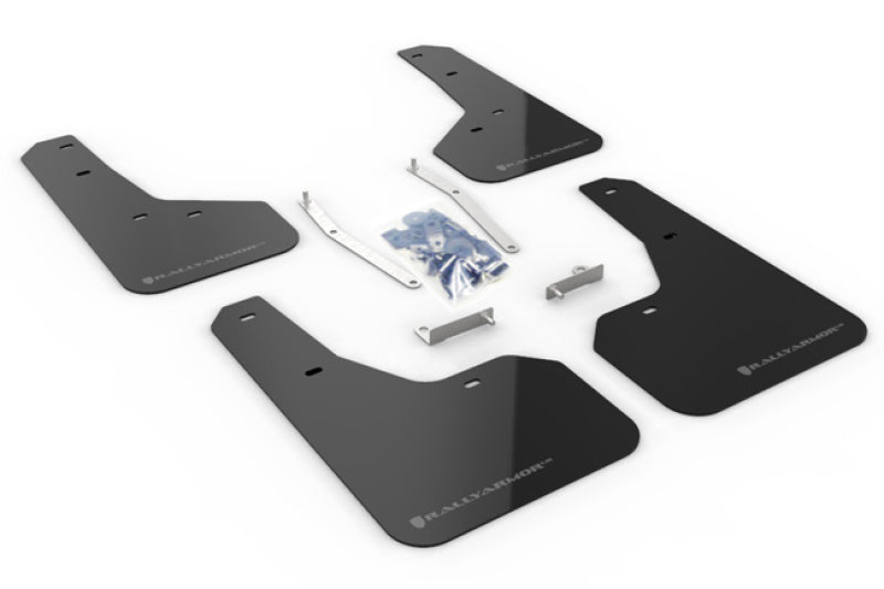 Rally Armor 19-21 Subaru Forester Black UR Mud Flap w/ Grey Logo Rally Armor Mud Flaps  AXOPROS