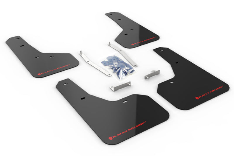 Rally Armor 19-21 Subaru Forester Black UR Mud Flap w/ Red Logo Rally Armor Mud Flaps AXOPROS