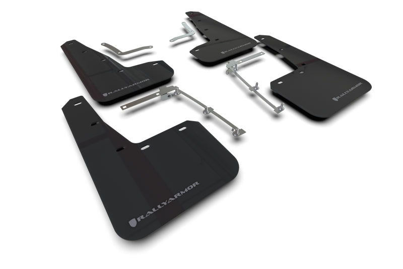 Rally Armor 20-23 Toyota GR Yaris Black Mud Flap w/Grey Logo Rally Armor Mud Flaps  AXOPROS