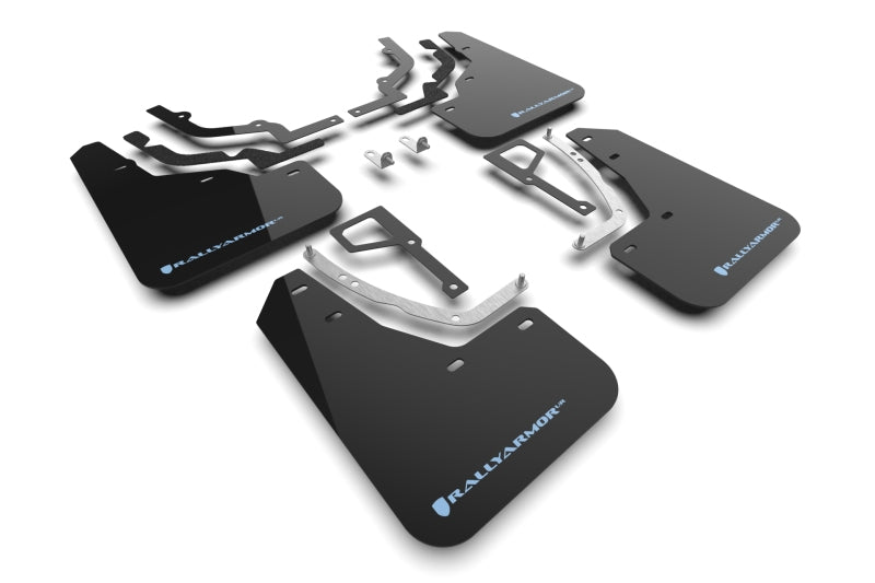 Rally Armor 2025 Hyundai Ioniq 5 N Black Mud Flap w/Light Blue Logo Rally Armor Mud Flaps  AXOPROS