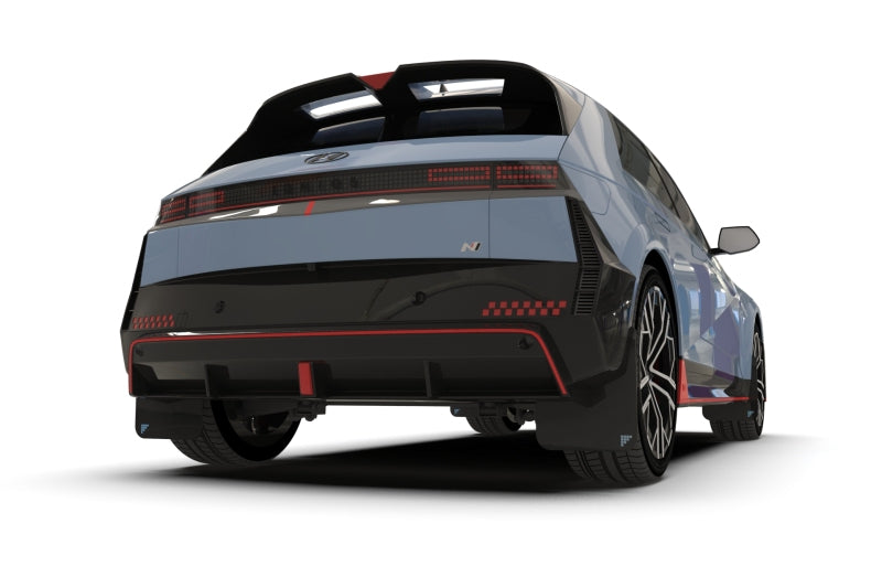 Rally Armor 2025 Hyundai Ioniq 5 N Black UR Mud Flap Light Blue Battery Logo Rally Armor Mud Flaps AXOPROS