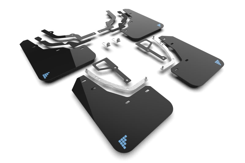 Rally Armor 2025 Hyundai Ioniq 5 N Black UR Mud Flap Light Blue Battery Logo Rally Armor Mud Flaps AXOPROS