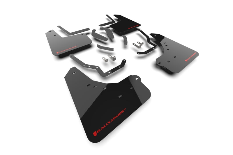 Rally Armor 2025+ Toyota 4Runner Black UR Mud Flap w/ Red Logo Rally Armor Mud Flaps  AXOPROS
