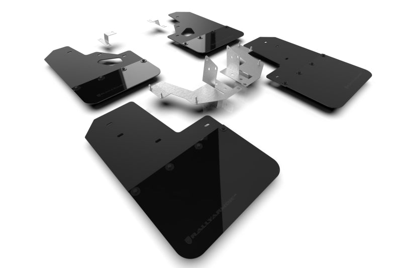 Rally Armor 21-24 Ford Bronco (Plstc Bmpr + RR - NO Rptr/Sprt) Blk Mud Flap w/Met. Blk Logo Rally Armor Mud Flaps AXOPROS