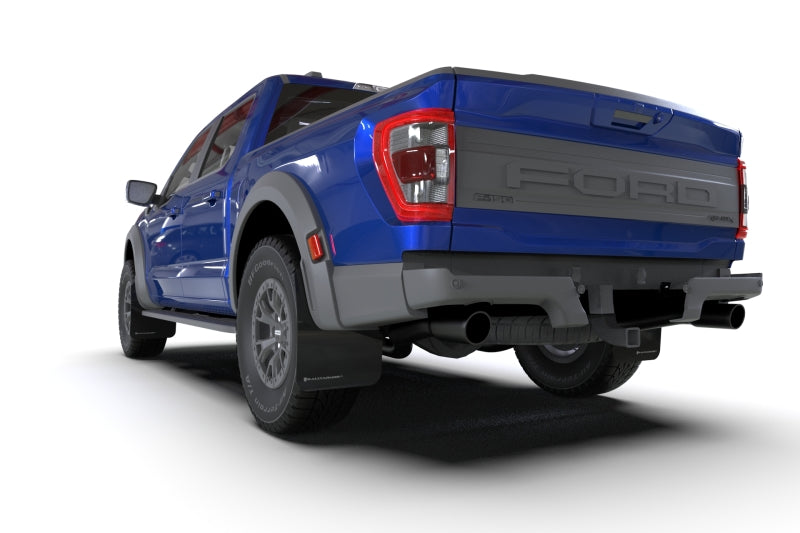 Rally Armor 21-24 Ford F-150 Raptor Gen 3 Black UR Mud Flap w/Red Logo Rally Armor Mud Flaps AXOPROS