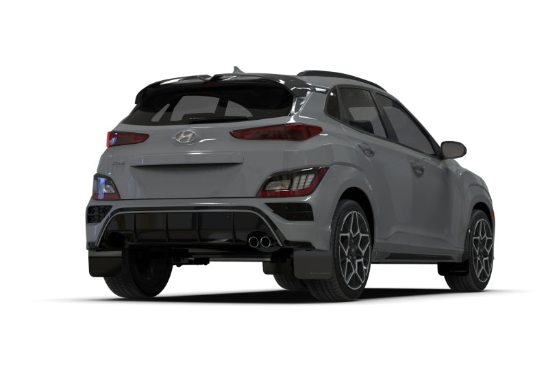 Rally Armor 22-23 Hyundai Kona N-Line Black UR Mud Flap w/Red Logo Rally Armor Mud Flaps  AXOPROS