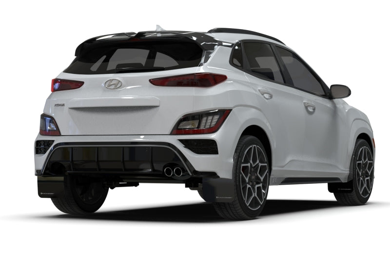 Rally Armor 22-23 Hyundai Kona N-Line Black UR Mud Flap w/Red Logo Rally Armor Mud Flaps  AXOPROS