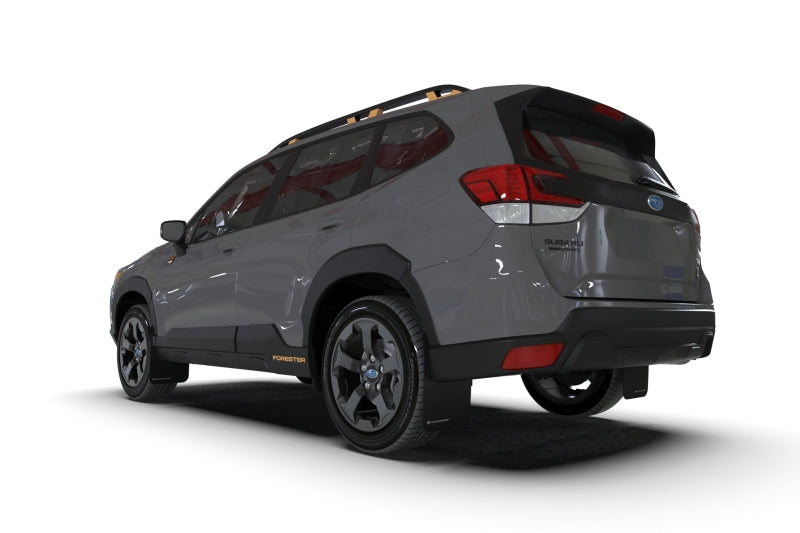 Rally Armor 22-24 Subaru Forester (Incl. Wilderness) Black UR Mud Flap w/Grey Logo Rally Armor Mud Flaps  AXOPROS