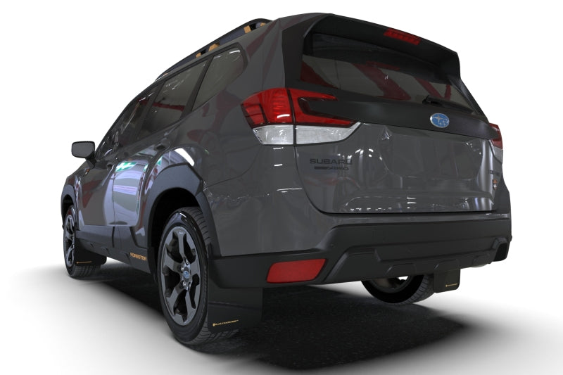 Rally Armor 22-24 Subaru Forester (Incl. Wilderness) Black UR Mud Flap w/Grey Logo Rally Armor Mud Flaps  AXOPROS