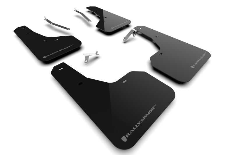 Rally Armor 22-24 Subaru Forester (Incl. Wilderness) Black UR Mud Flap w/Grey Logo Rally Armor Mud Flaps  AXOPROS