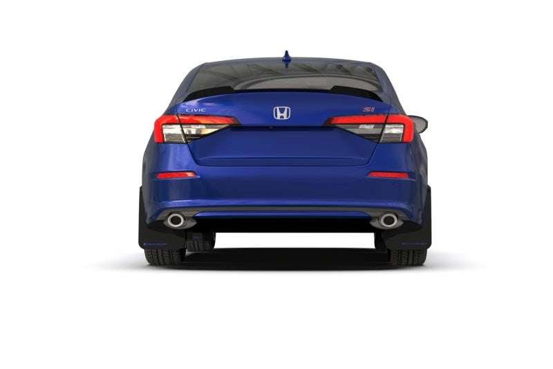 Rally Armor 22-25 Honda Civic/Civic Si/Sport Black UR Mud Flap w/White Logo Rally Armor Mud Flaps  AXOPROS