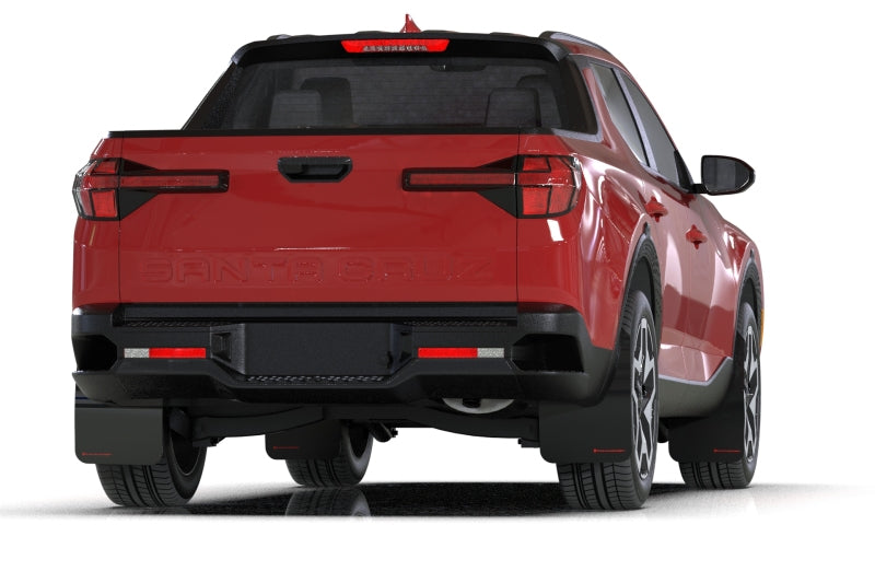 Rally Armor 22-25 Hyundai Santa Cruz Black UR Mud Flap w/Red Logo Rally Armor Mud Flaps  AXOPROS