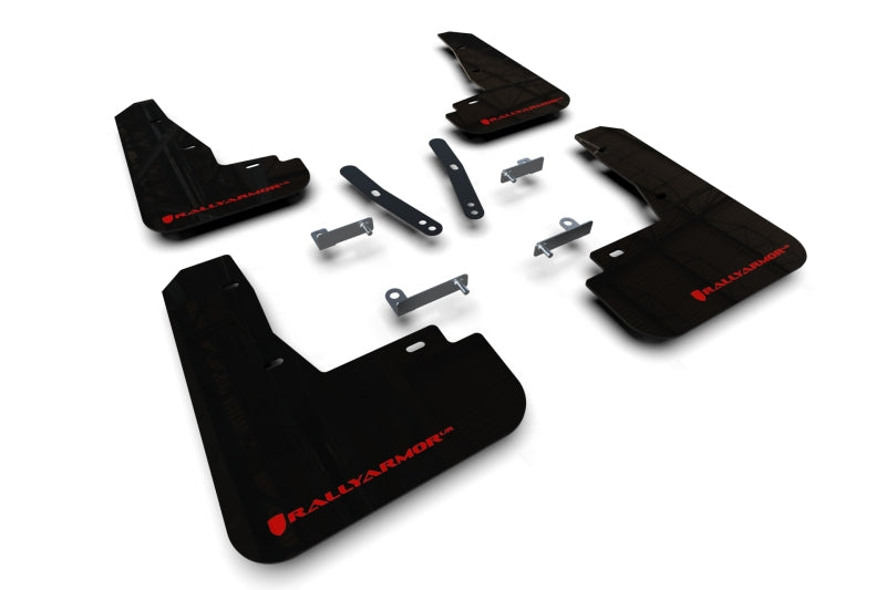 Rally Armor 22-24 Kia EV6 Black UR Mud Flap Red Logo Rally Armor Mud Flaps  AXOPROS