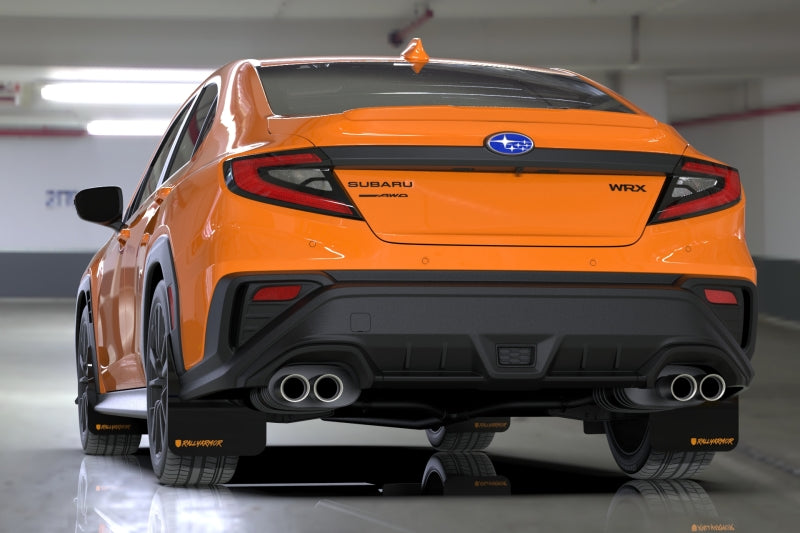 Rally Armor 2022+ Subaru WRX Black UR Mud Flap Altered Font Met. Blk Logo Rally Armor Mud Flaps AXOPROS