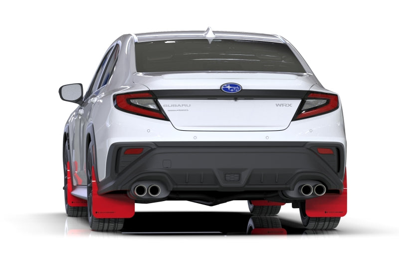 Rally Armor 22-25 Subaru WRX Red UR Mud Flap w/Black Logo Rally Armor Mud Flaps  AXOPROS