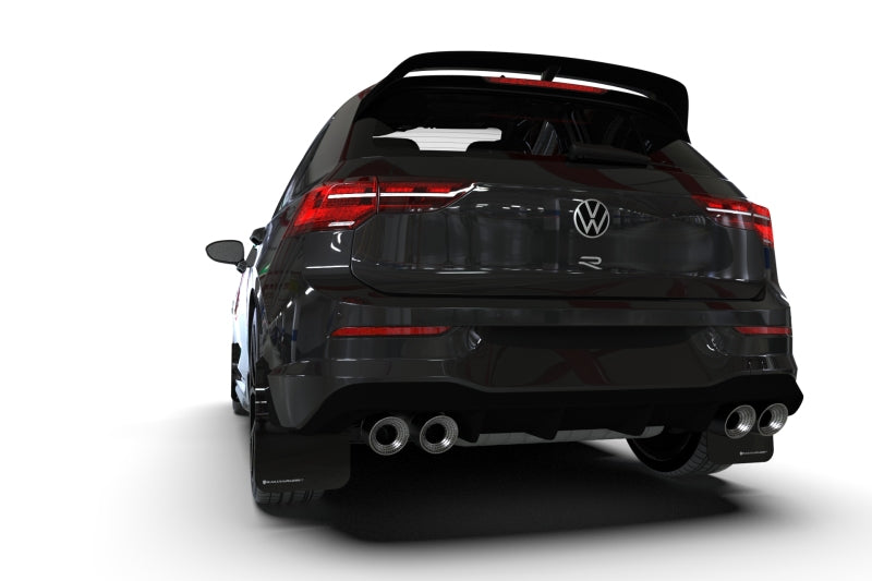 Rally Armor 22-24 VW MK8 Golf GTI/R Black UR Mud Flap w/White Logo Rally Armor Mud Flaps AXOPROS