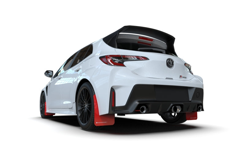 Rally Armor 23-25 Toyota GR Corolla Red UR Mud Flap w/White Logo Rally Armor Mud Flaps AXOPROS