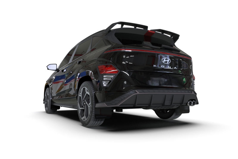 Rally Armor 2024 Hyundai Kona N Line Black UR Mud Flap - Metallic Black Logo Rally Armor Mud Flaps AXOPROS