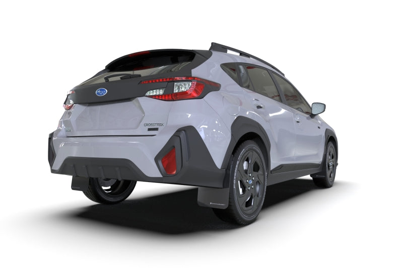 Rally Armor 2024 Subaru Crosstrek Black UR Mud Flap Light Blue Logo Rally Armor Mud Flaps AXOPROS