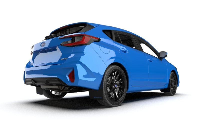 Rally Armor 2024 Subaru Impreza Black UR Mud Flap w/ Light Blue Logo Rally Armor Mud Flaps AXOPROS
