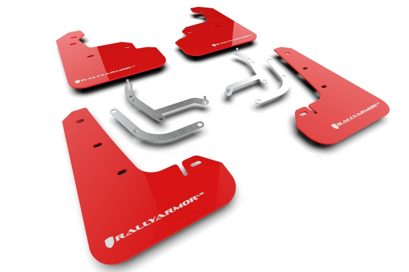 Rally Armor 2024 Subaru Impreza Red UR Mud Flap w/ White Logo Rally Armor Mud Flaps AXOPROS