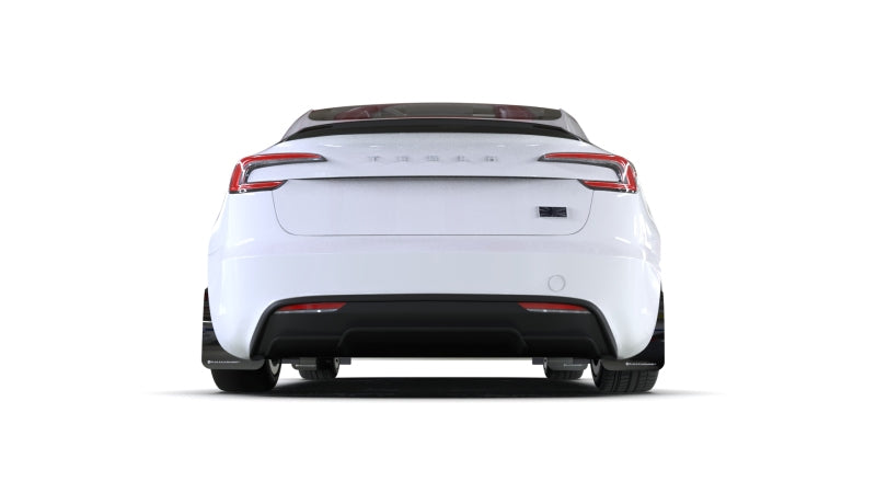 Rally Armor 2024 Tesla Model 3 Highland Black UR Mud Flap Metallic Black Logo Rally Armor Mud Flaps AXOPROS
