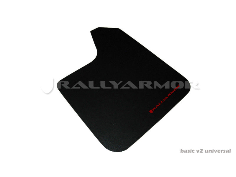 Rally Armor Universal Fit (No Hardware) Basic Black Mud Flap w/ Black Logo Rally Armor Mud Flaps  AXOPROS