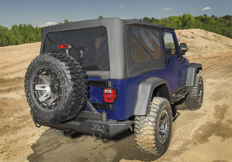 Rampage 04-06 Jeep Wrangler(TJ) Unlimited OEM Replacement Soft Upper Doors - Black Denim Rampage Door Panels AXOPROS