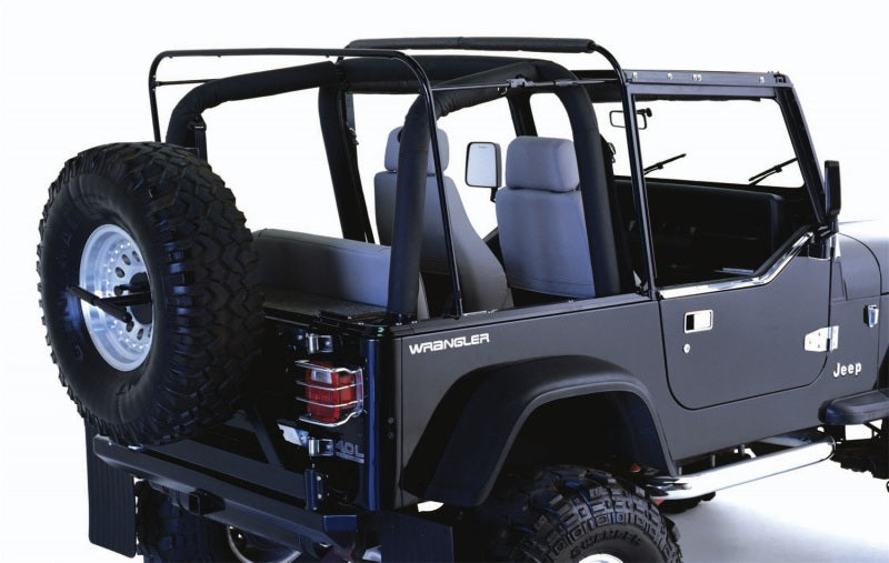 Rampage 1987-1995 Jeep Wrangler(YJ) Soft Top Hardware - Black Rampage Soft Tops AXOPROS