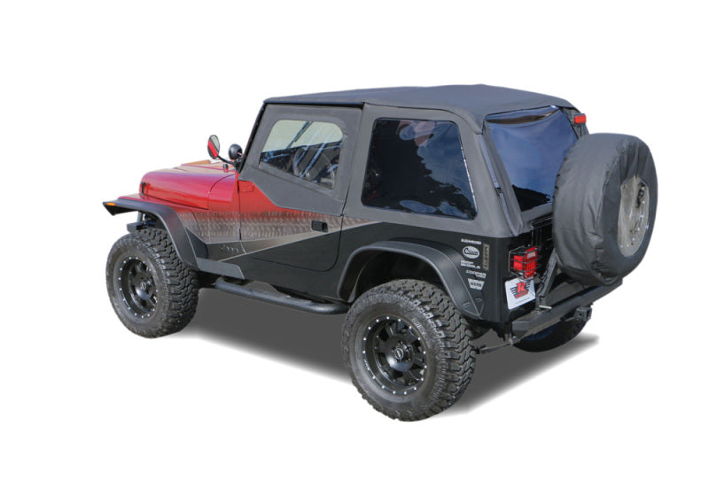 Rampage 1992-1995 Jeep Wrangler(YJ) Frameless Soft Top Kit - Black Diamond Rampage Soft Tops AXOPROS