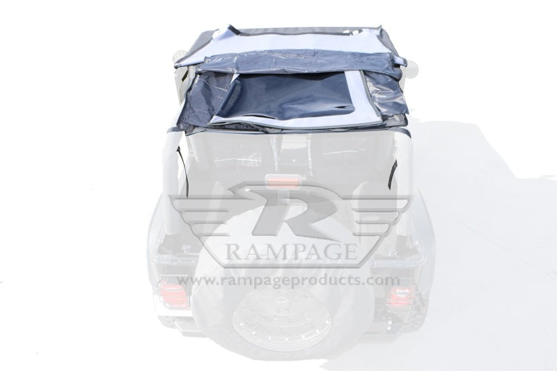 Rampage 1992-1995 Jeep Wrangler(YJ) Frameless Soft Top Kit - Black Diamond Rampage Soft Tops AXOPROS