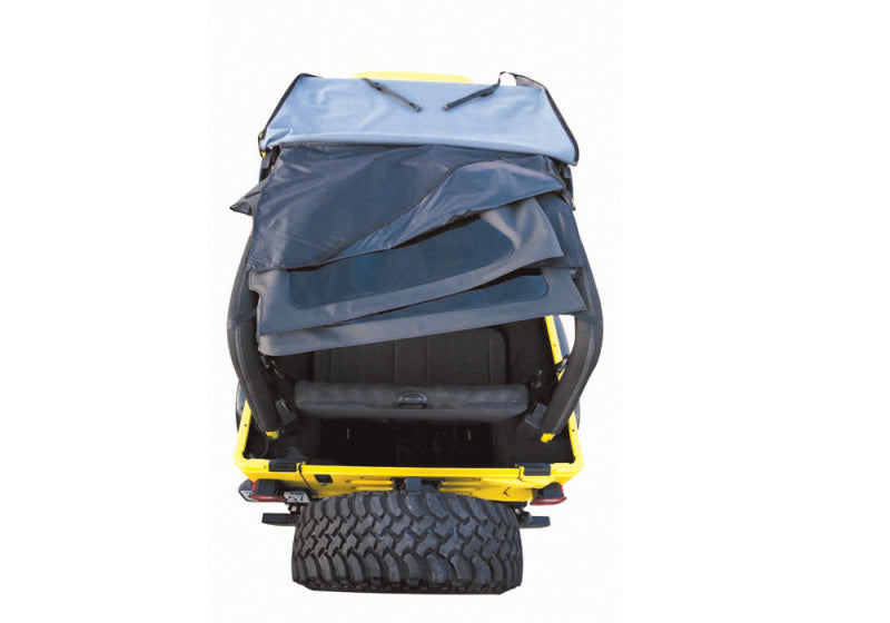 Rampage 1997-2006 Jeep Wrangler(TJ) Excludes LJ Unlimited Frameless Soft Top Kit - Black Diamond Rampage Soft Tops AXOPROS