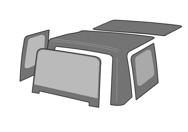 Rampage 1997-2006 Jeep Wrangler(TJ) OEM Replacement Top - Black Denim Rampage Soft Tops AXOPROS