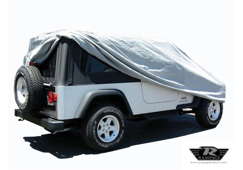 Rampage 2004-2006 Jeep Wrangler(TJ) LJ Unlimited Car Cover - Grey Rampage Car Covers AXOPROS