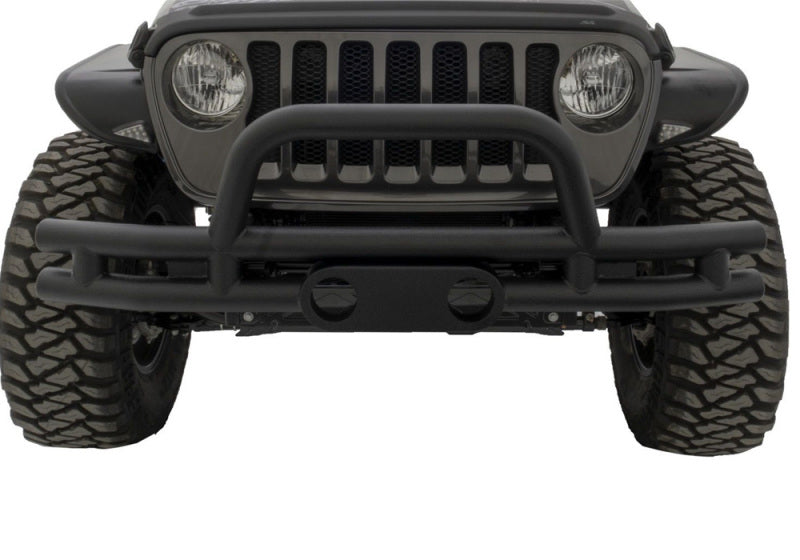 Rampage 2007-2018 Jeep Wrangler(JK) Double Tube Bumper Front - Black Rampage Bumpers - Steel AXOPROS