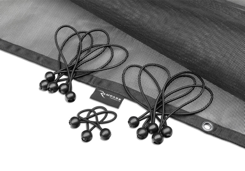 Rampage 2018-2019 Jeep Wrangler(JL) Unlimited Sport 4-Door Mesh Shade Top - Extended - Black Rampage Soft Tops AXOPROS